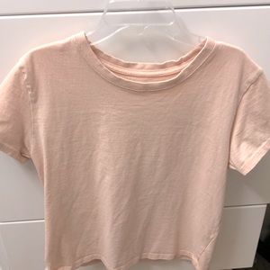 Urban Outfitters cream/pink t shirt